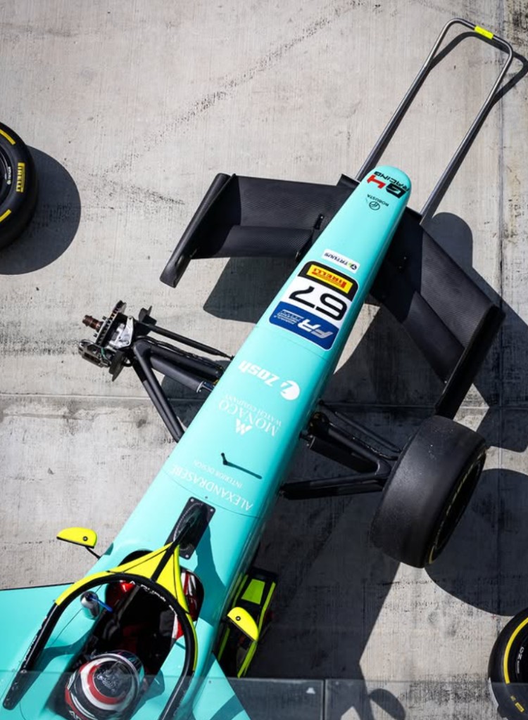 G4 Racing FREC car #67 top-down view in the pit lane