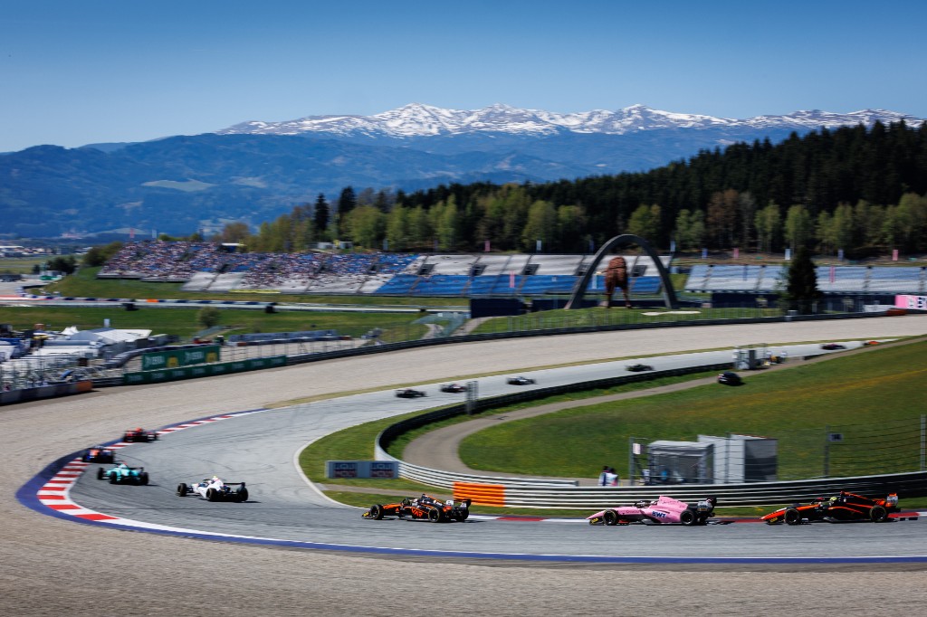Red Bull Ring panoramic view with mountains